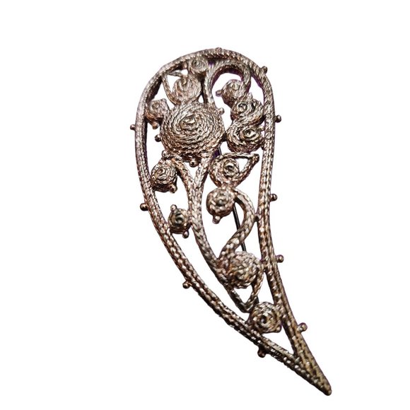 Vintage Signed Givenchy Paisley Brooch (A2094) - Picture 1 of 6